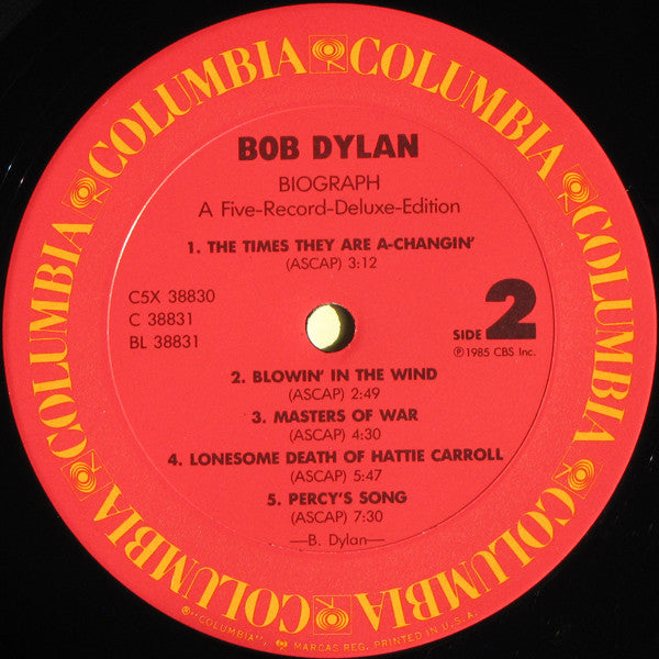 Bob Dylan : Biograph (5xLP, Album, Pit + Box, Comp, Dlx, RM)