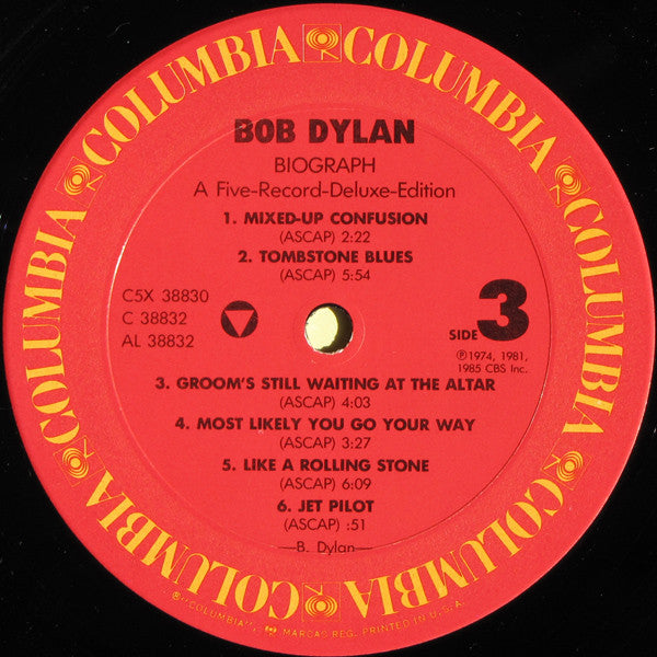 Bob Dylan : Biograph (5xLP, Album, Pit + Box, Comp, Dlx, RM)