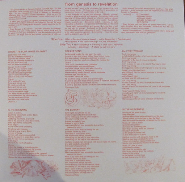 Genesis : From Genesis To Revelation (LP, Album, RSD, Ltd, RE, 180)