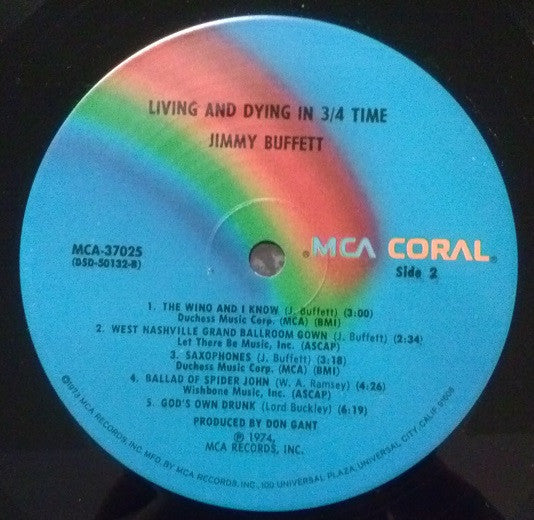 Jimmy Buffett : Living And Dying In 3/4 Time (LP, Album, RE)