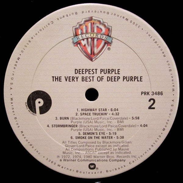 Deep Purple : Deepest Purple : The Very Best Of Deep Purple (LP, Comp, Club)