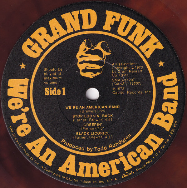Grand Funk* : We're An American Band (LP, Album, Bro)