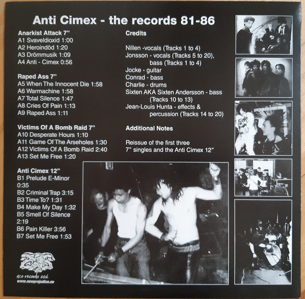 Anti Cimex : The Records 81-86 (LP, Comp, RE, B/W)