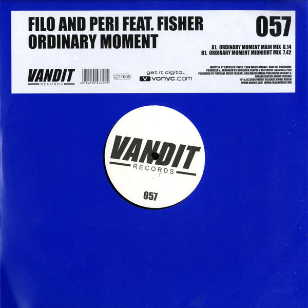 Filo & Peri Feat. Fisher (2) : Ordinary Moment (12")
