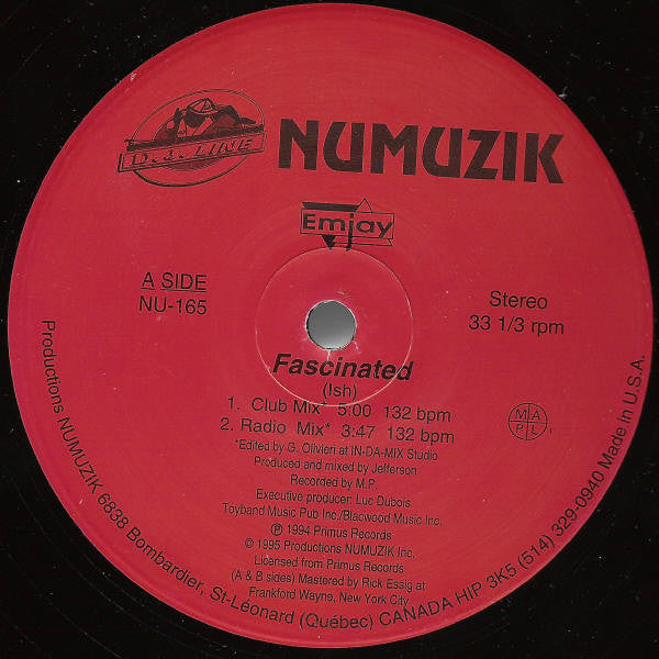 Emjay : Fascinated (12", Maxi)