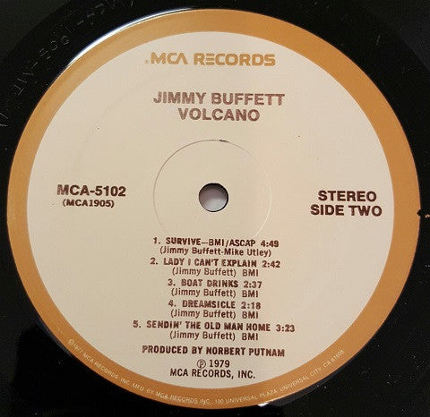 Jimmy Buffett : Volcano (LP, Album, Gat)