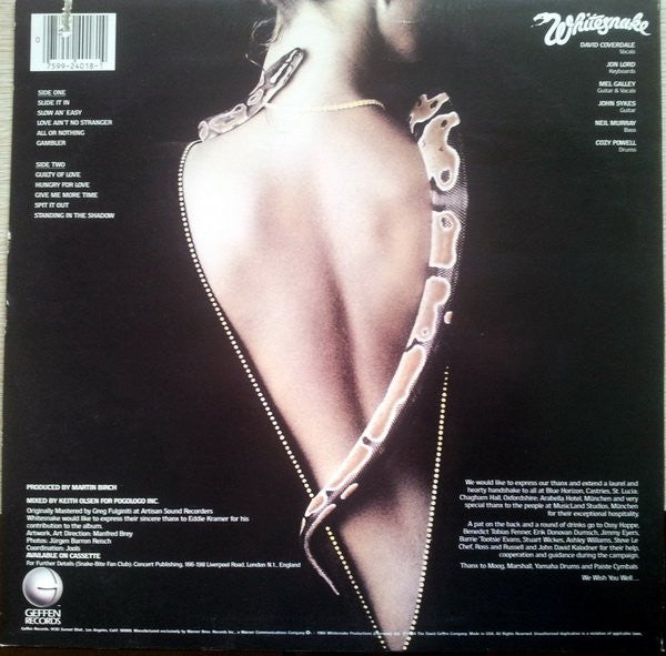 Whitesnake : Slide It In (LP, Album)