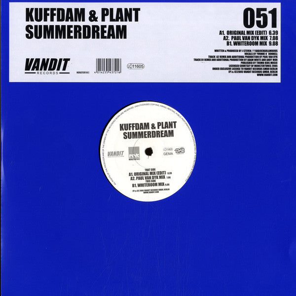 Kuffdam & Plant - Summerdream [VG+/VG+]
