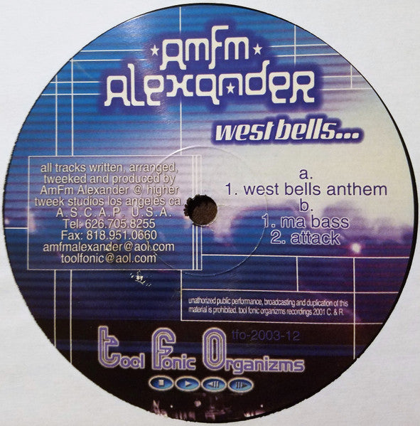 AM/FM Alexander - West Bells... EP [VG+/VG+]