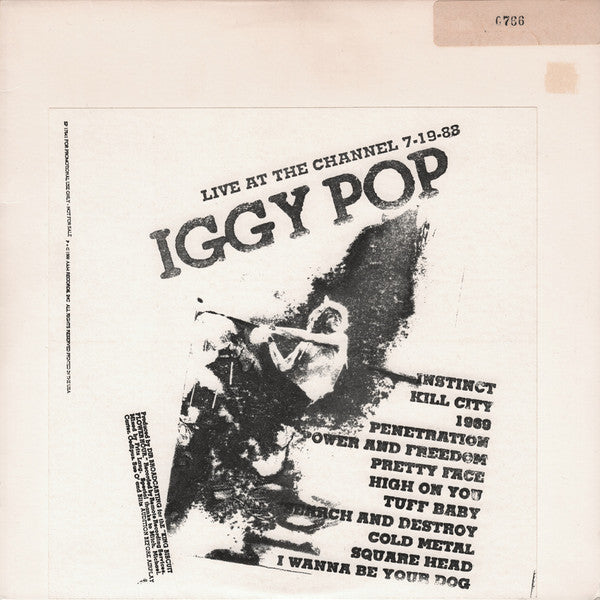 Iggy Pop - Live At The Channel 7-19-88 [VG+/VG+]