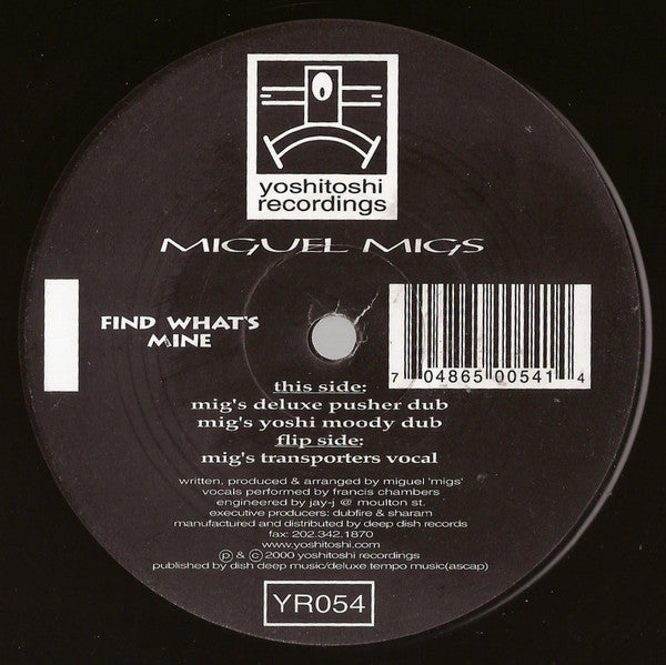 Miguel Migs - Find What's Mine [VG+/NM]