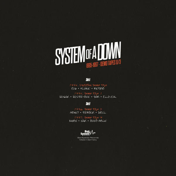 System Of A Down – 1995-1997 - Demo Tapes 0/3